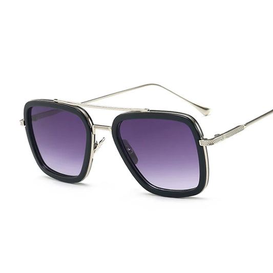 "The Man of Iron" - Metal Alloy Tinted Color Sunglasses